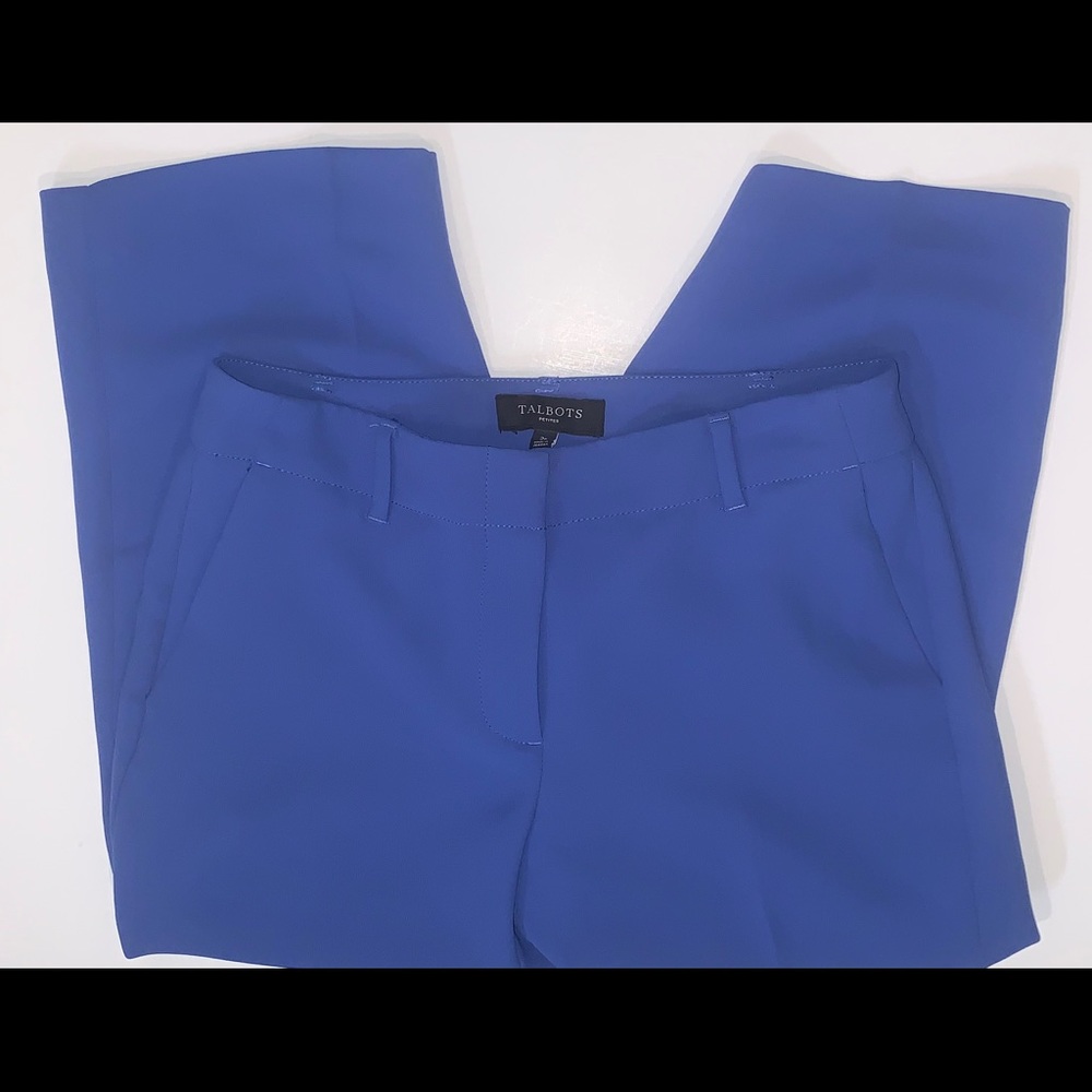 NWT! Talbots Petites blue cropped trousers